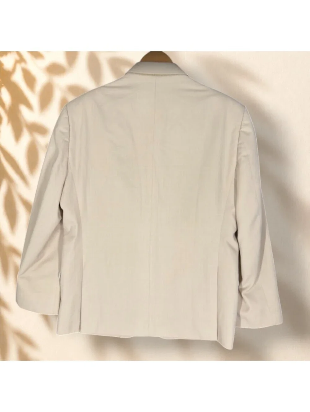 Pronto Uomo Blazer Men 44 Beige Button Up Collared Long Sleeve Wool Pockets